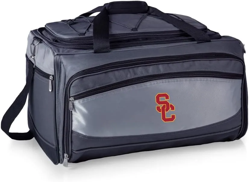 PICNIC TIME NCAA Unisex-Adult NCAA Buccaneer Portable Charcoal Grill & Cooler Tote