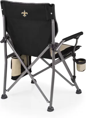 PICNIC TIME NFL Unisex-Adult NFL Outlander Folding Camping Chair with Cooler, Heavy Duty Beach Chair
