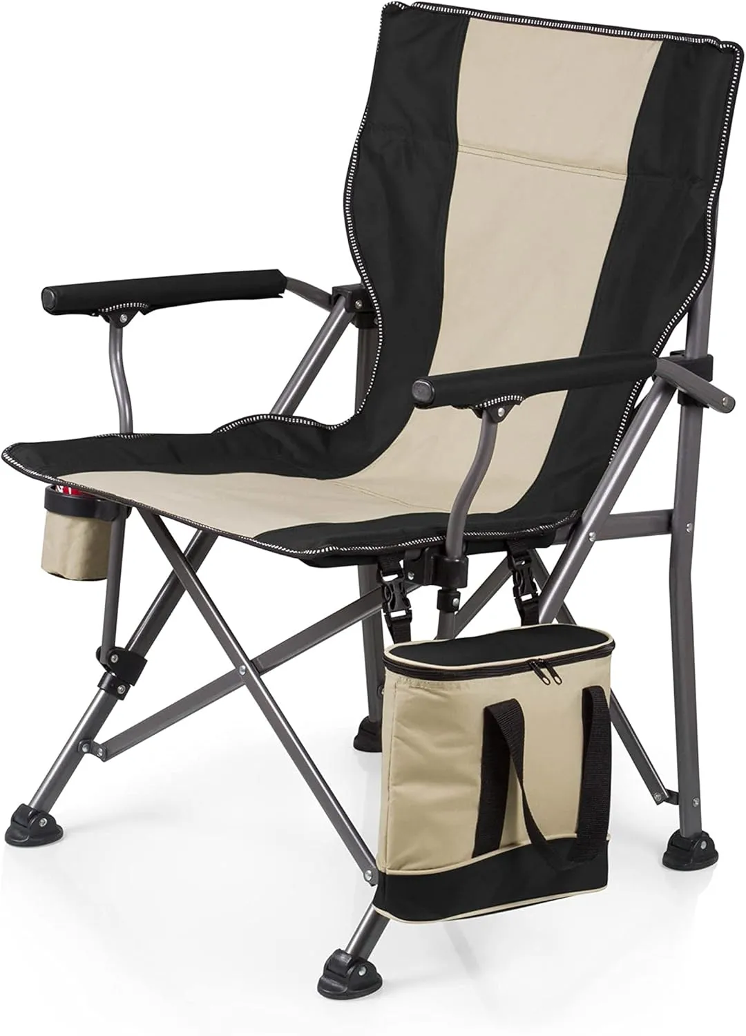 PICNIC TIME NFL Unisex-Adult NFL Outlander Folding Camping Chair with Cooler, Heavy Duty Beach Chair