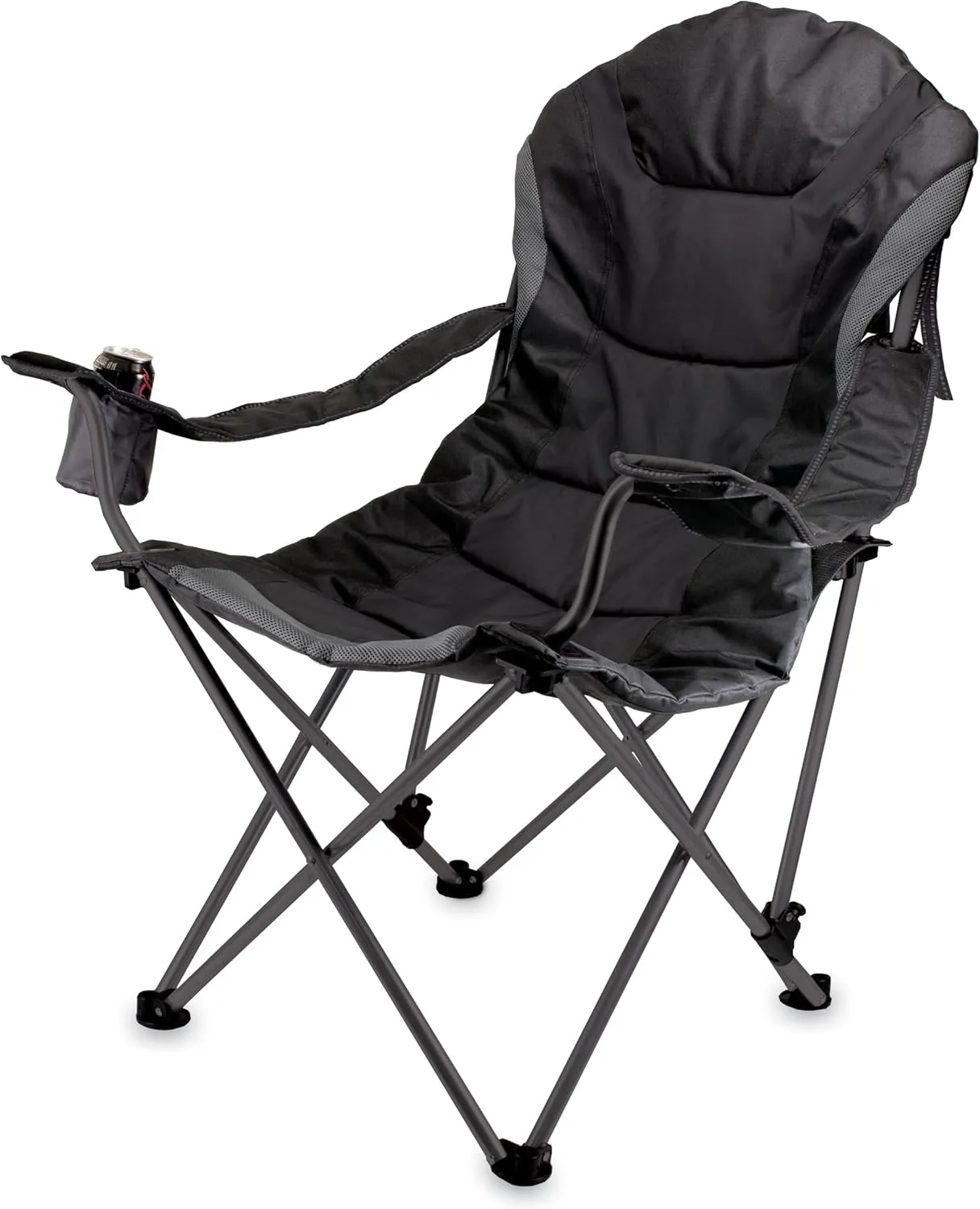 Picnic TIME Reclining Camp Chair, Beach Chair for Adults, Sports Chair with Carry Bag