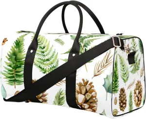 Pine Forest Pine Cones Travel Duffel bag for Men Women Weekender Overnight Bag Gym Bag Carry On Luggage Bags for Yoga Workout Sports