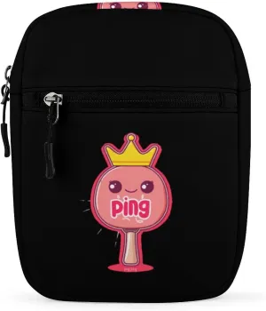 Ping Pong Queen Small Crossbody Bags Mini Shoulder Bag Travel Messenger Bag for Men Women