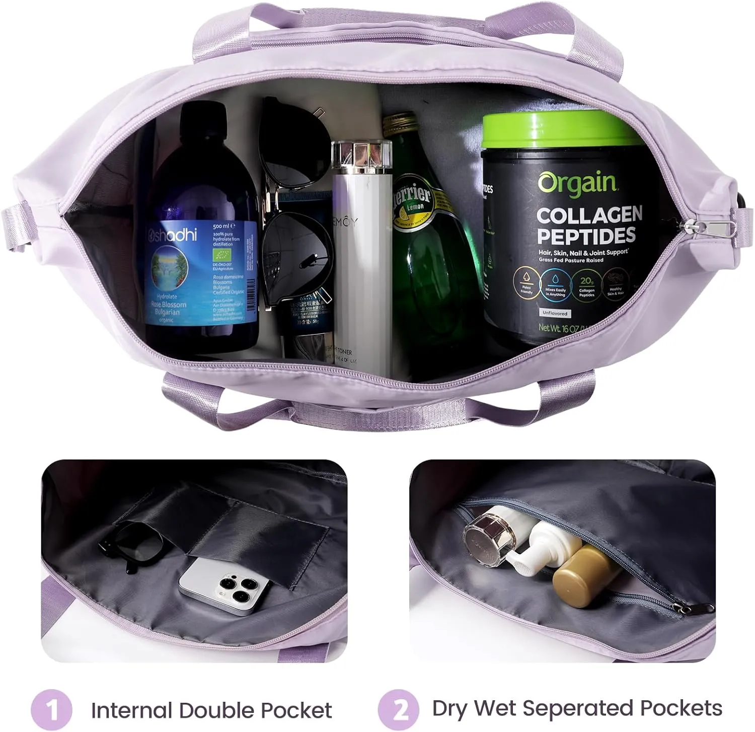 Pool Travel Duffle Bag - Overnight Shoulder Bag for Women, Waterproof Weekender Bag Carry On Tote Bags Sports Tote Gym Bag for Women