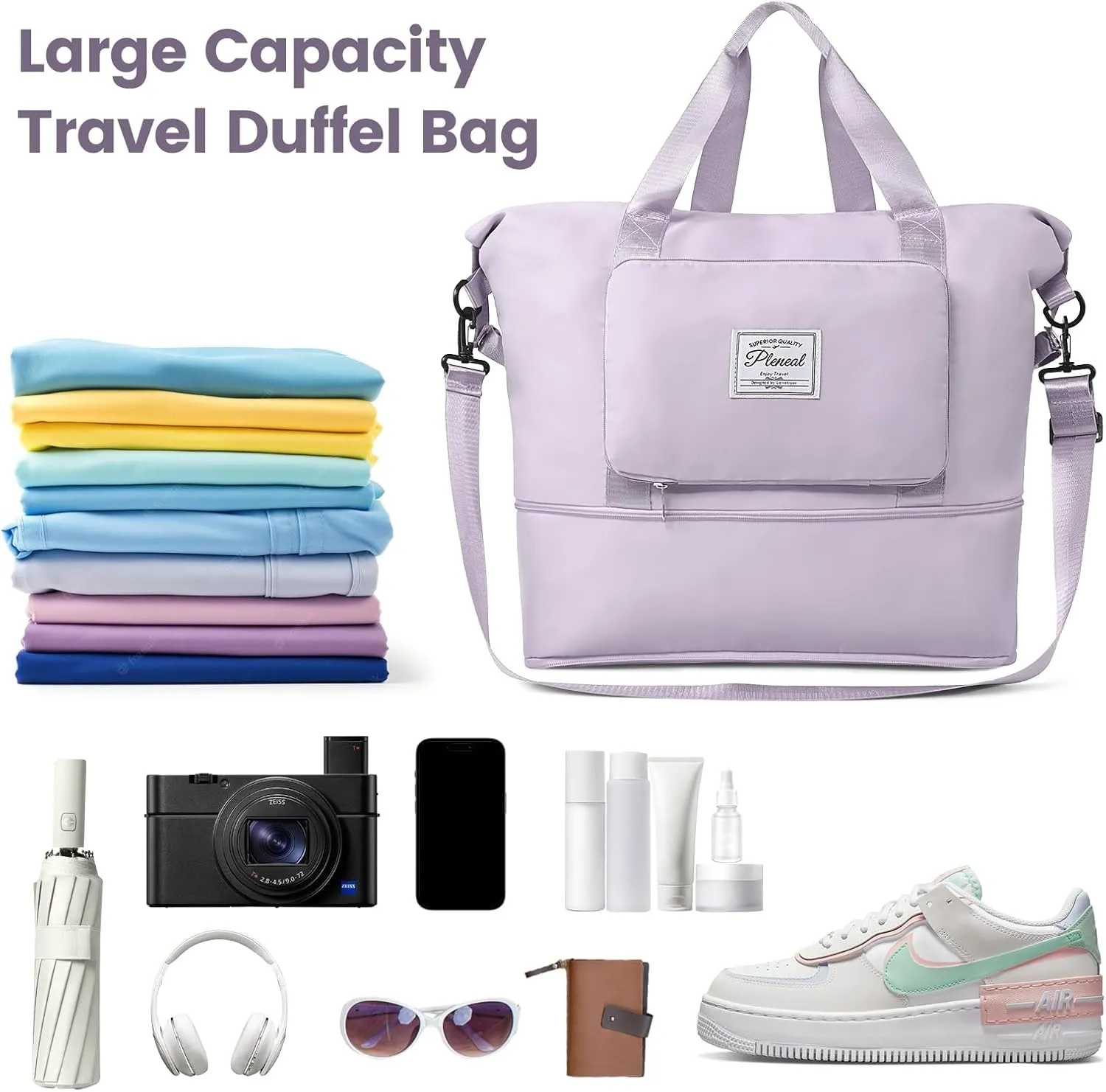 Pool Travel Duffle Bag - Overnight Shoulder Bag for Women, Waterproof Weekender Bag Carry On Tote Bags Sports Tote Gym Bag for Women