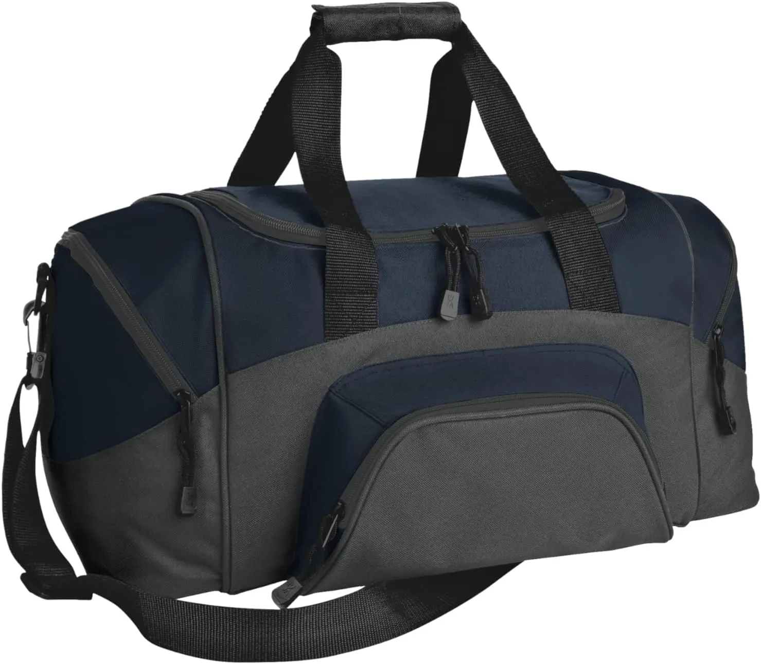 Port Authority - Small Colorblock Sport Duffel. BG990S, Navy/ Dark Charcoal, OSFA