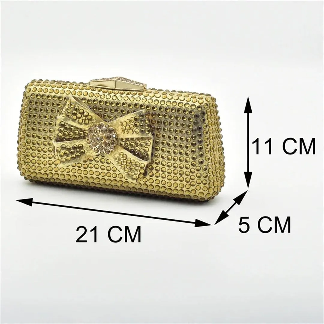 Premium Dual Wear Bridal Combo African Crystal Heels Convertible Evening Bag Set