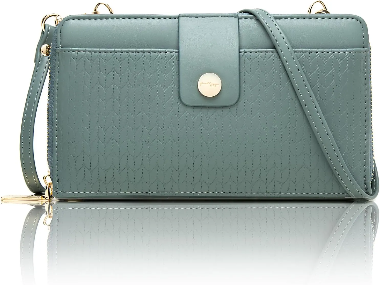 Prettyzys Wallet Women Rfid Crossbody Bag Handbag - Handmade Blocking Wristlet Clutch Zipper for Ladies Teenage Girls