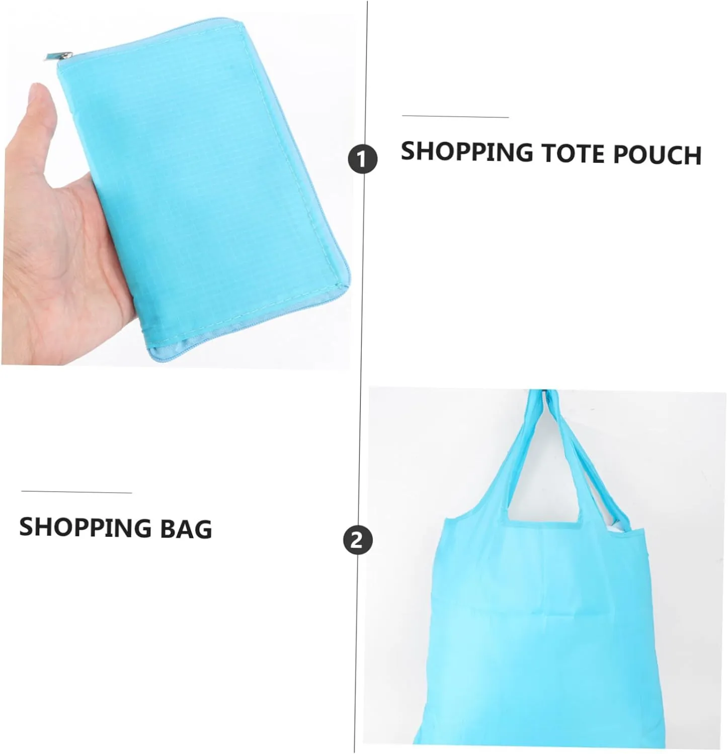 PRETYZOOM Folding Reusable Bag Pocket Grocery Bags Foldable Shopping Bag Foldable Tote Bag Supermarket Storage