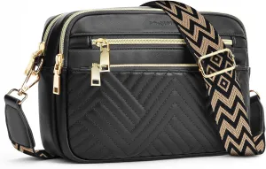 printe Small Crossbody Bags for Women, Vegan Leather Trendy Purses for Women, Travel Handbags with Adjustable Shoulder Strap