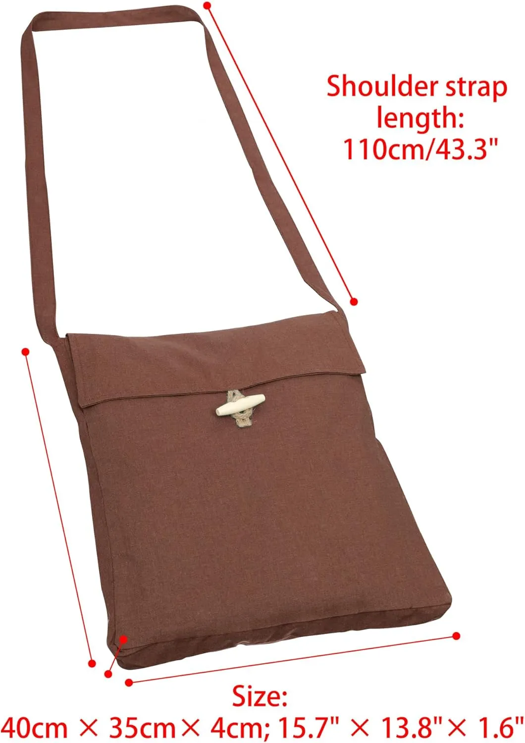 PROCOS Viking Canvas Shoulder Bag, Renaissance Medieval Small Pilgrim Pouch Bag