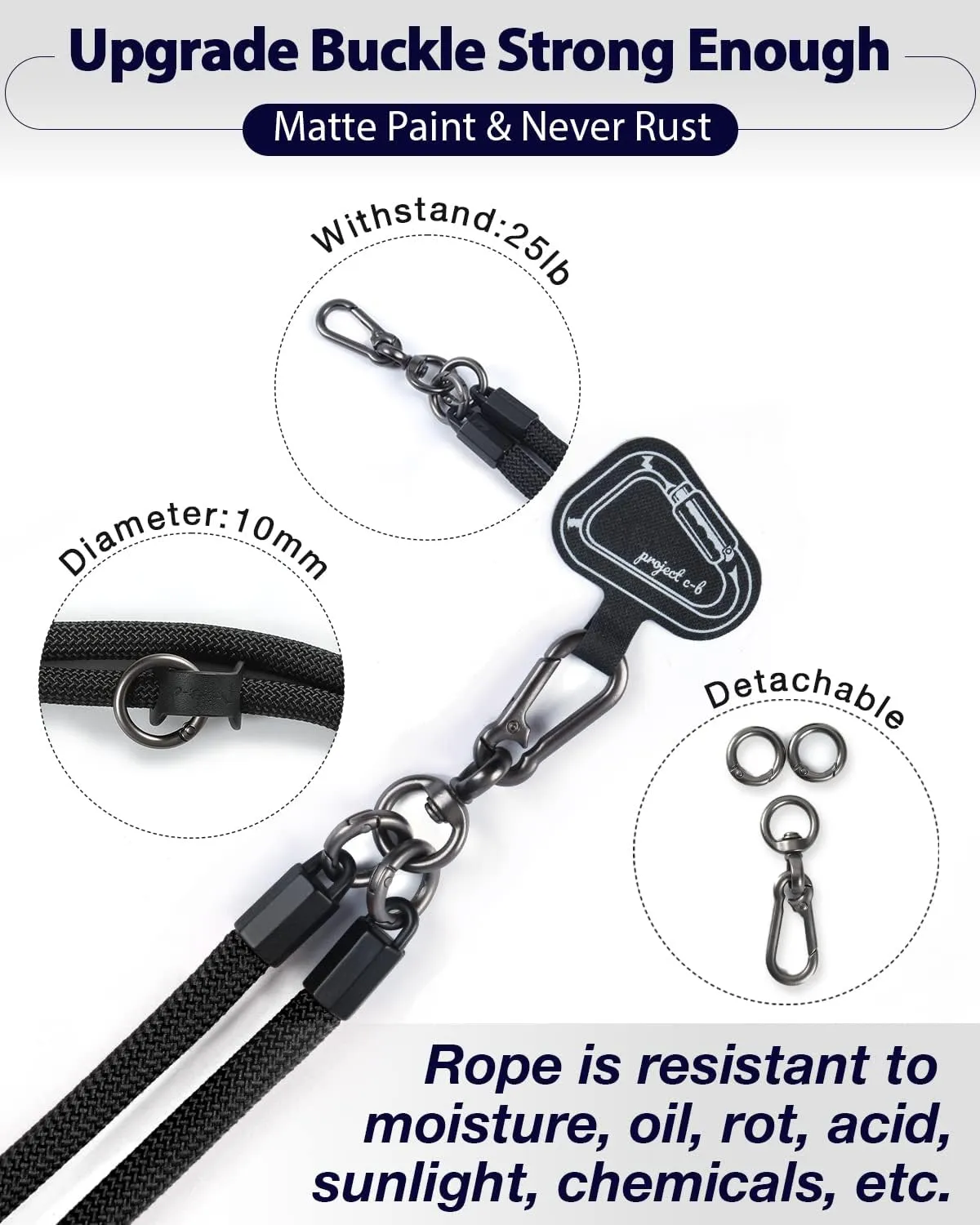 project-cb Cell Phone Lanyard 1,Crossbody Phone Strap 2,Universal Neck Lanyard