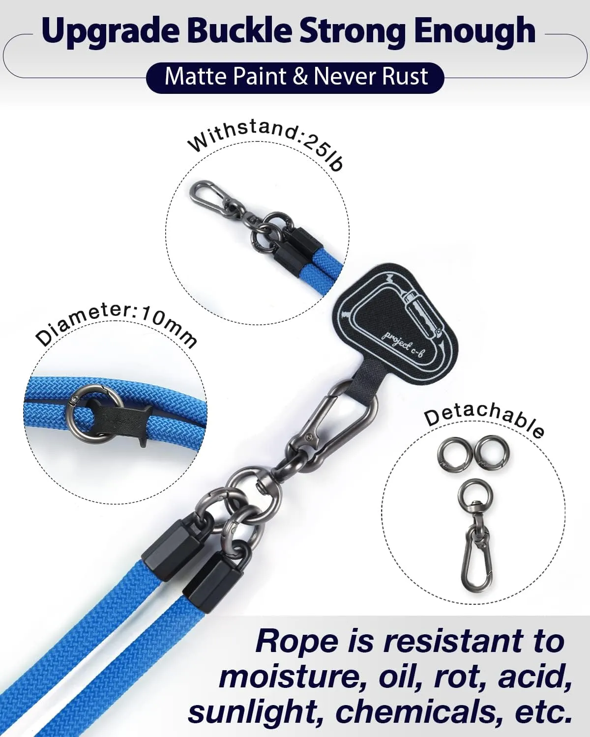project-cb Cell Phone Lanyard 1,Crossbody Phone Strap 2,Universal Neck Lanyard