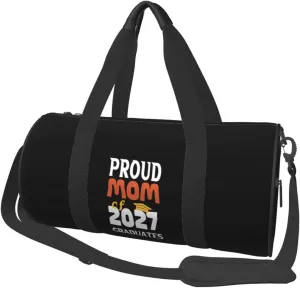 Proud Mom Class Of 2027 Graduate Duffel Bag Gym Bag Travel Sports Tote Large Foldable Beach Swim Yoga4