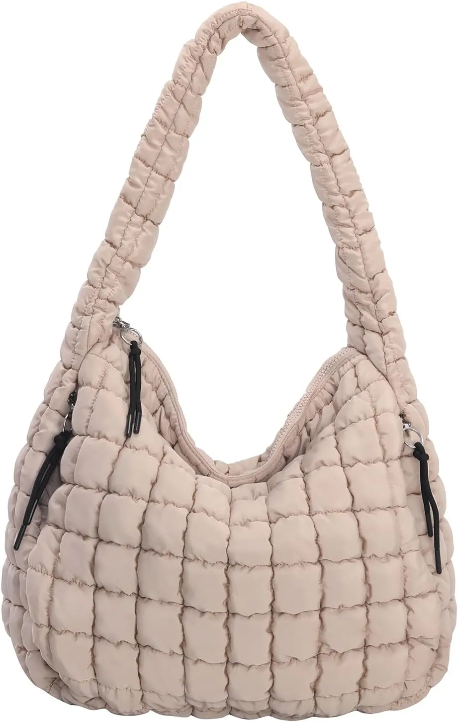 Puffer Tote Bag for Women - Large Quilted Crossbody Handbag - Lightweight Shoulder Hobo Bag - Soft Puffy Carryall