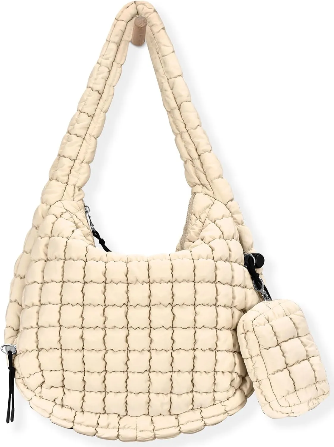 Puffer Tote Bag for Women Large Quilted Puffy Lightweight Carryall Crossbody Tote Bag for Women