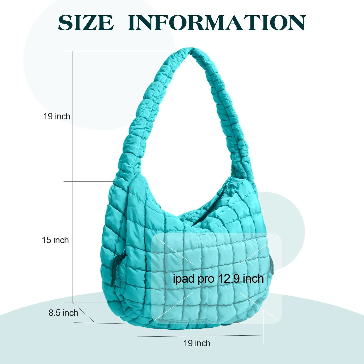Puffer Tote Bag Large Puffy Tote Bag Quilted Tote Bag Soft Quilted Crossbody Bag Carryall Hobo Handbags for Women Girl