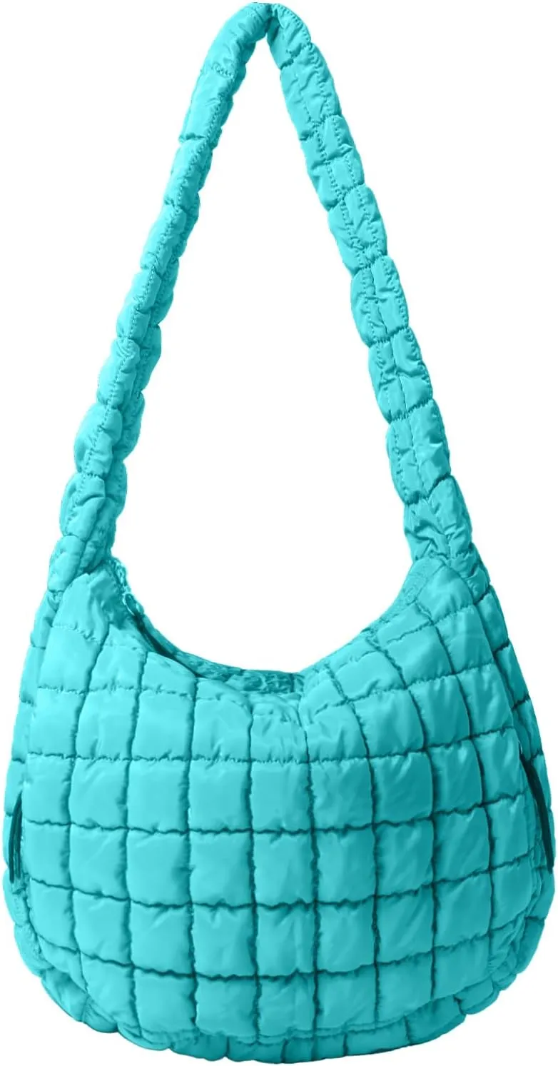 Puffer Tote Bag Large Puffy Tote Bag Quilted Tote Bag Soft Quilted Crossbody Bag Carryall Hobo Handbags for Women Girl