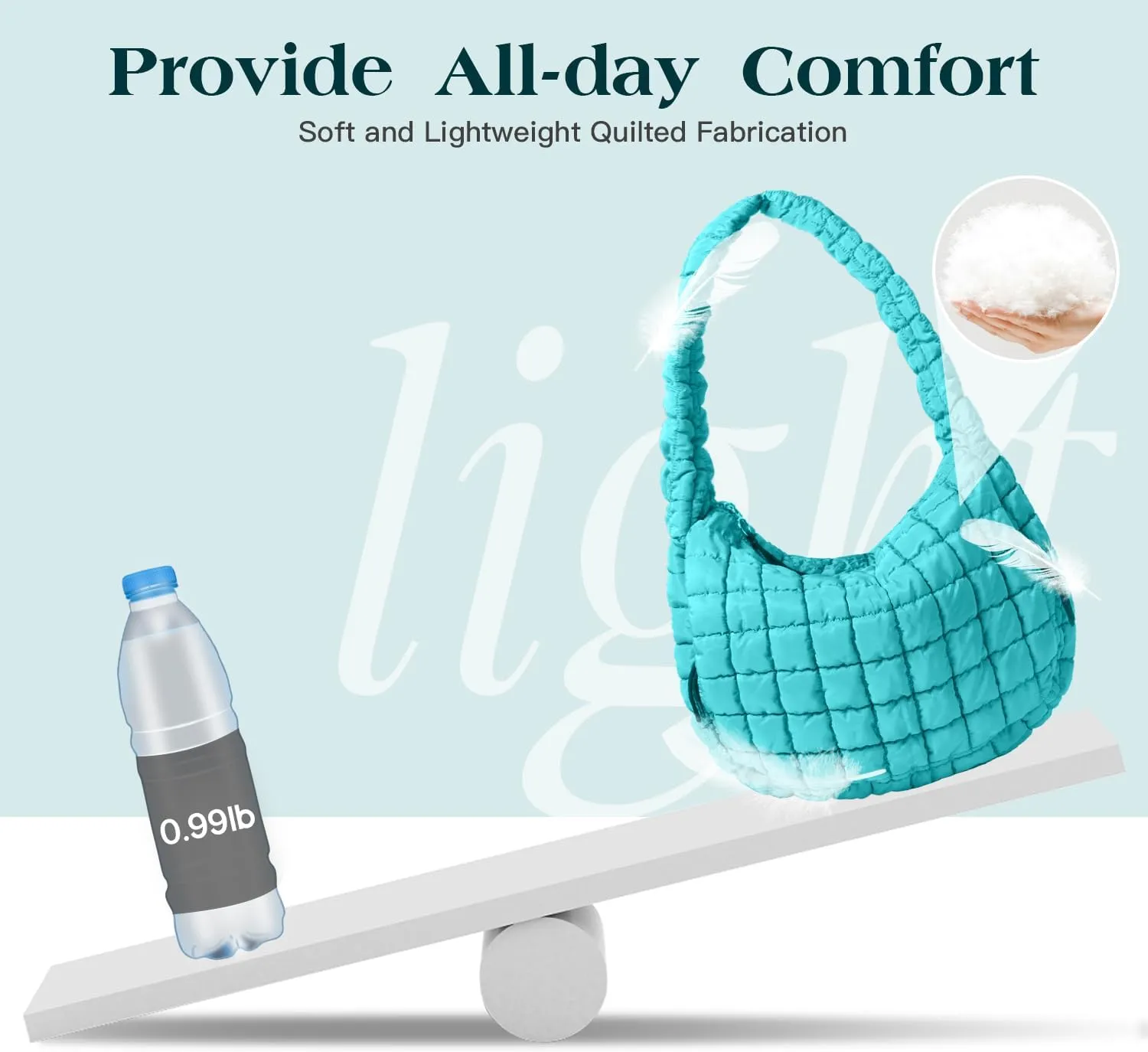 Puffer Tote Bag Large Puffy Tote Bag Quilted Tote Bag Soft Quilted Crossbody Bag Carryall Hobo Handbags for Women Girl