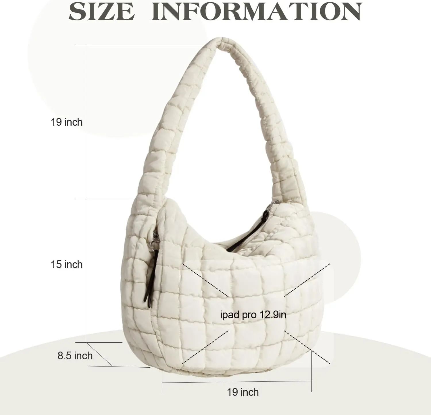 Puffer Tote Bag Large Puffy Tote Bag Quilted Tote Bag Soft Quilted Crossbody Bag Carryall Hobo Handbags for Women Girl
