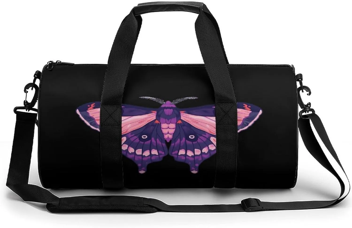 Purple Moth Novelty Large Duffel Bag Lightweight Gym Bag Travel Tote Bags