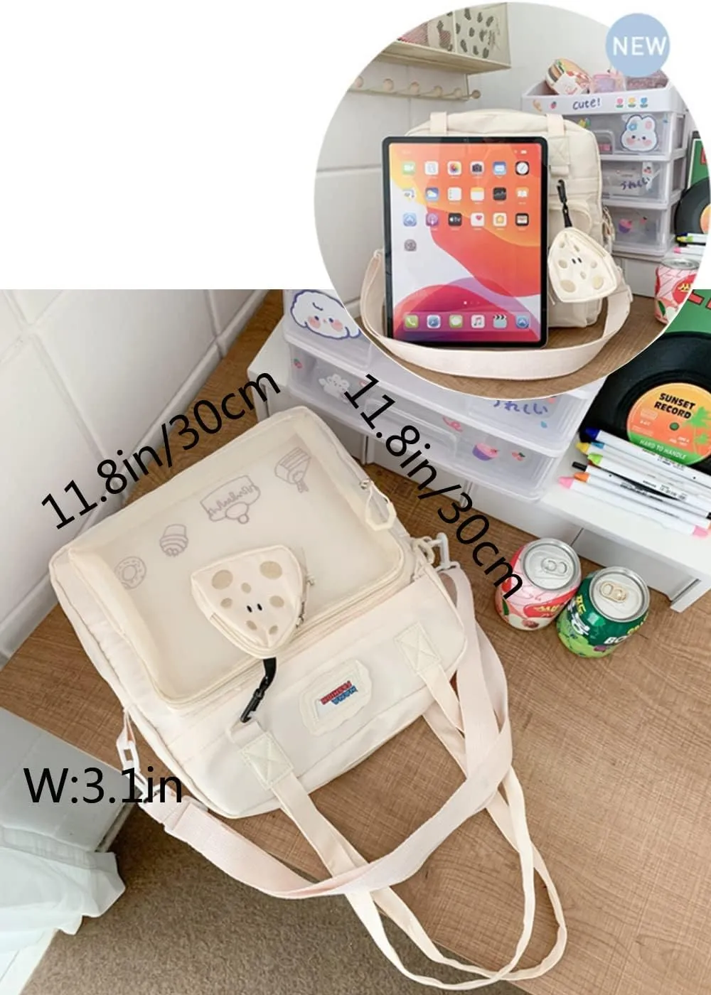 Purse Handbag JK Uniform Messenger Bag Lolita Shoulder Crossbody Bag Ita Bag Nylon Tote