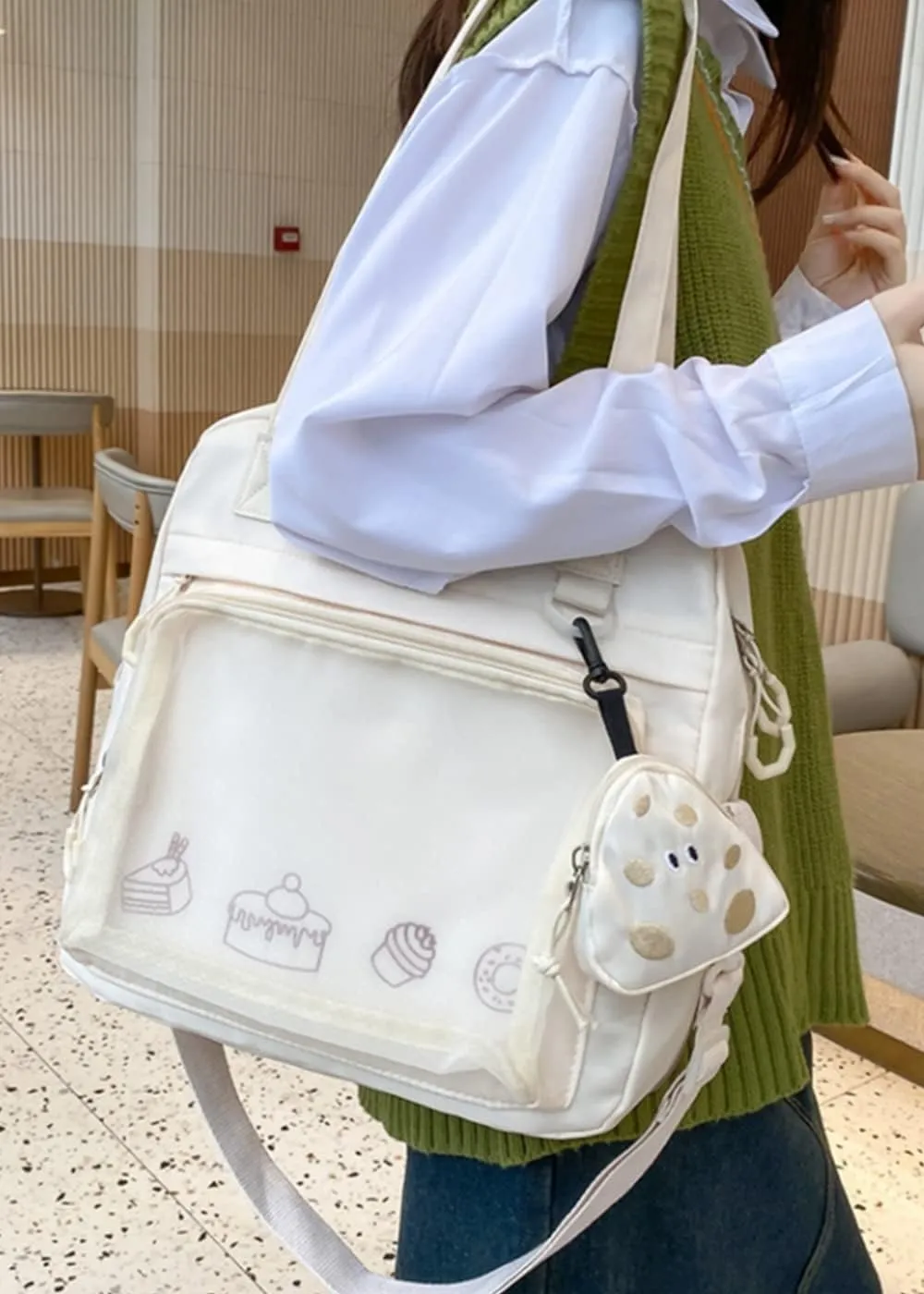 Purse Handbag JK Uniform Messenger Bag Lolita Shoulder Crossbody Bag Ita Bag Nylon Tote