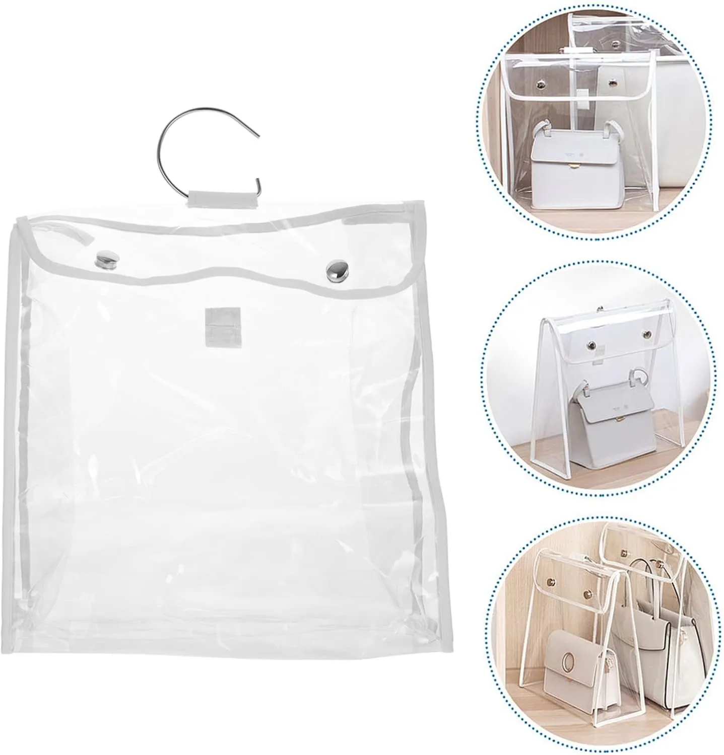 Purse Organizer Tote Organizer Handbag Storage Hanging Storage Bag Dust Bag for Handbag Large Capacity Easy to Observe Sealing Performance