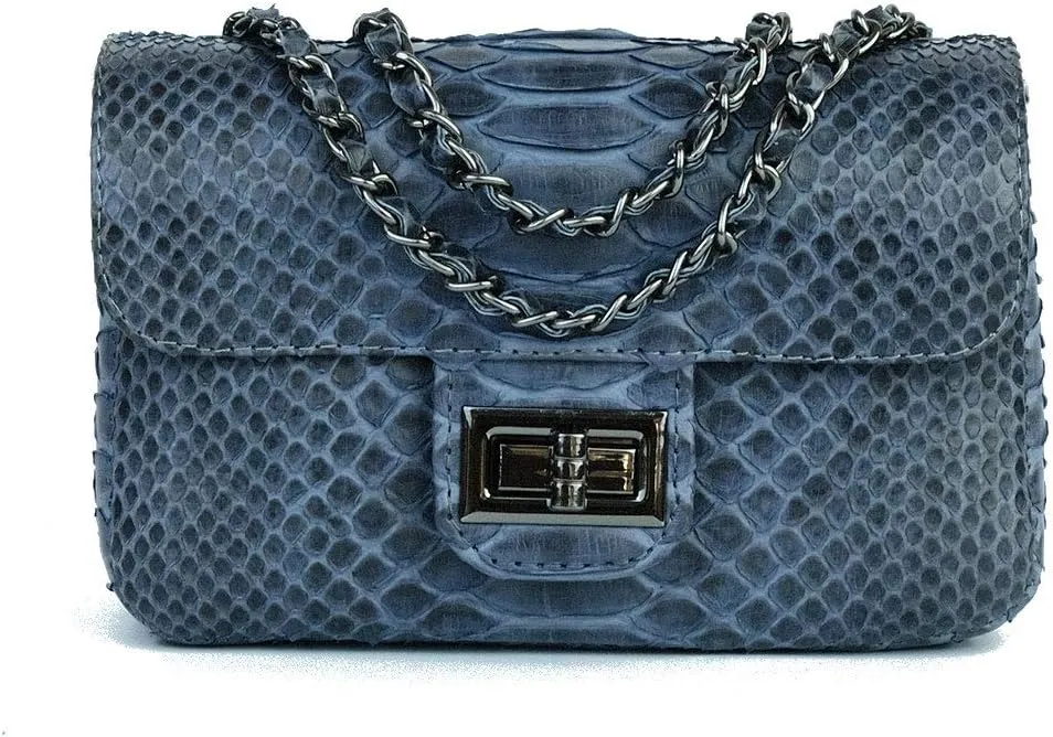 Python leather small cross body bag | snakeskin purse | small leather bag | small sling bag | small shoulder bag