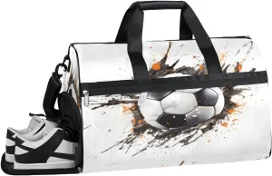 QsirBC Fun Skull Theme Gym Bag for Women Duffle Tote with Shoes Compartment Men Weekender Duffel