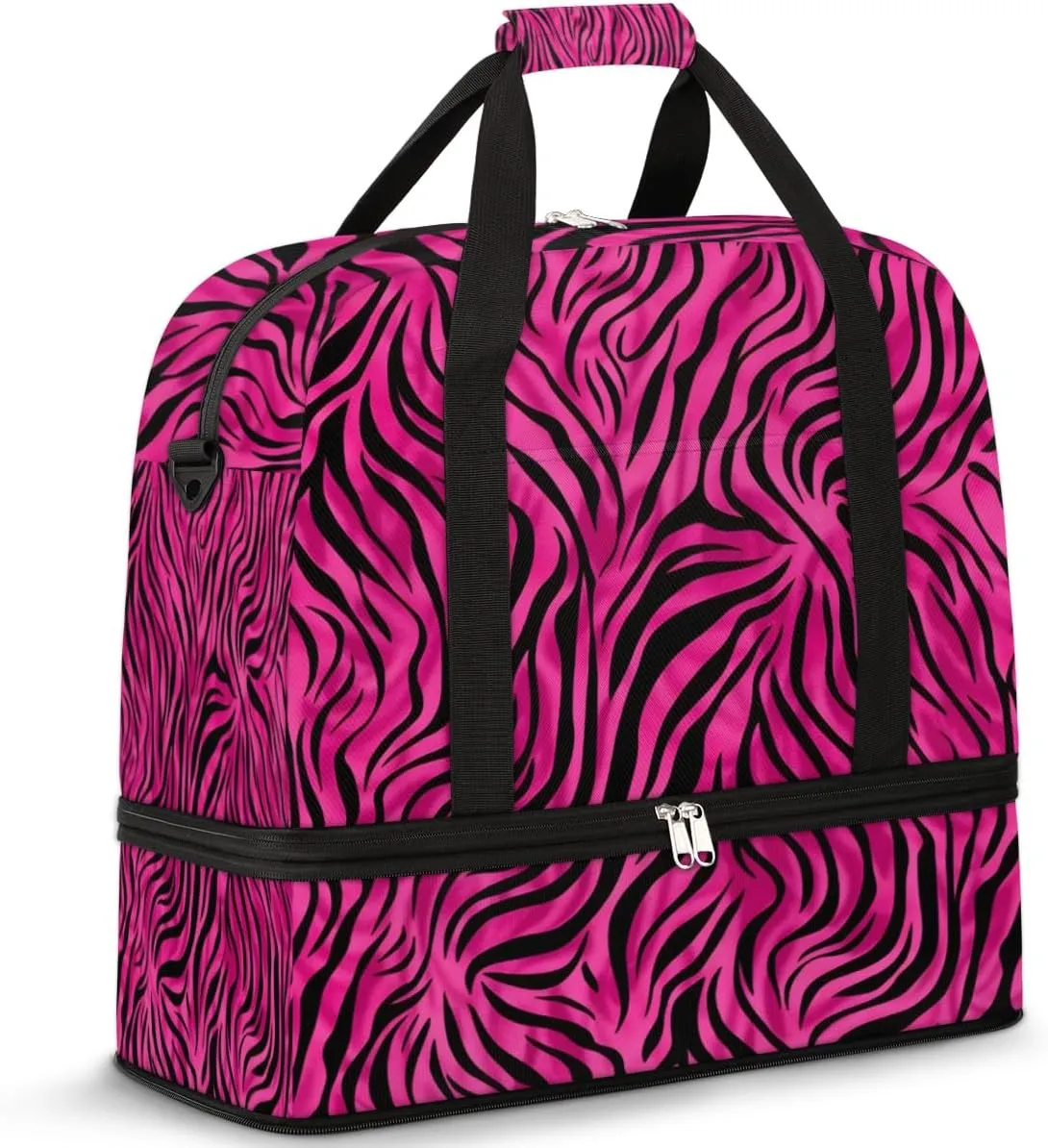 QsirBC Romance Modern Pattern Gym Bag for Women Duffle Tote with Shoes Compartment Men Weekender Duffel for Dance Travel Sports Swimming Overnight