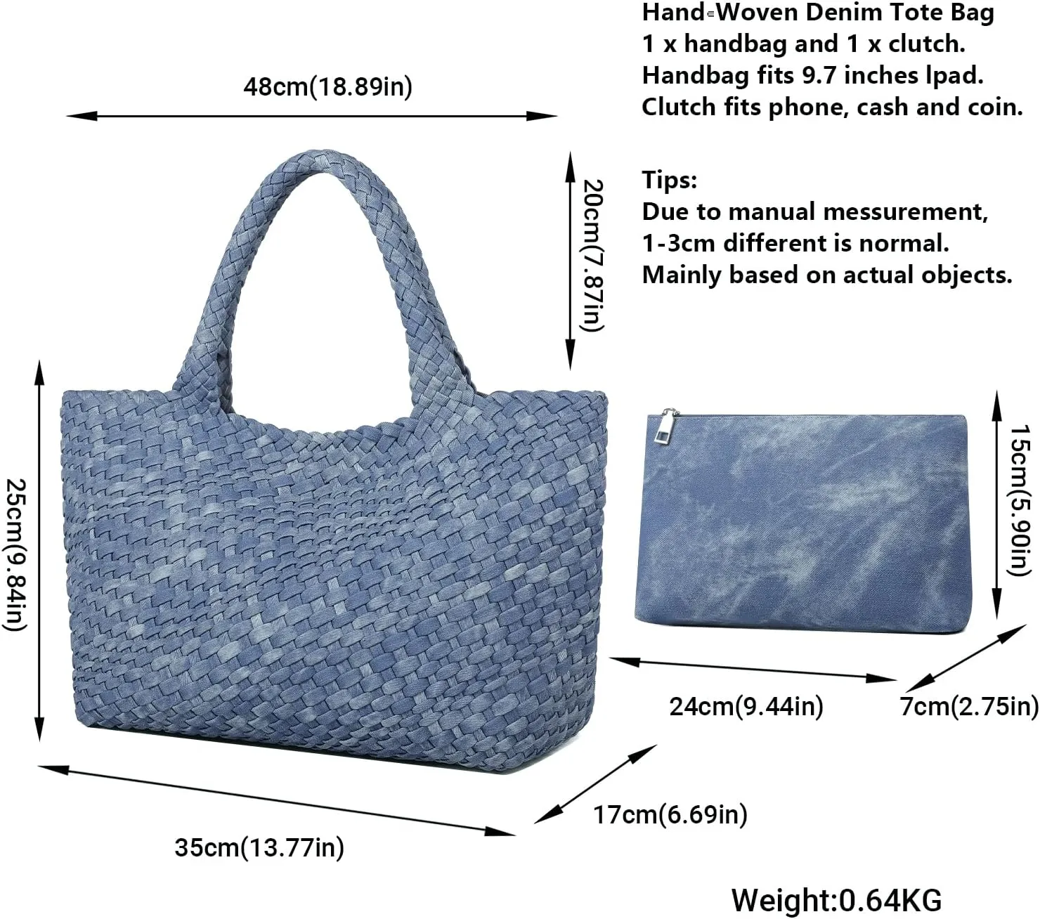 Queenoris Woven Bag for Women, Fashion Top Handle Shoulder Bag Vegan Leather Shopper Bag Large Travel Tote Bag