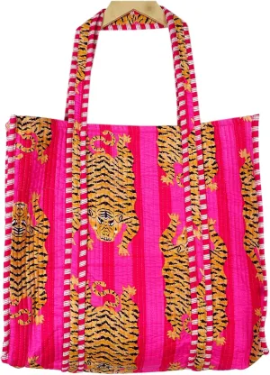 Quilted Cotton Hand printed Reversible Large multicolor cotton Tote Bag,Indian Handmade Block Printed Tote Bag Women Handbag