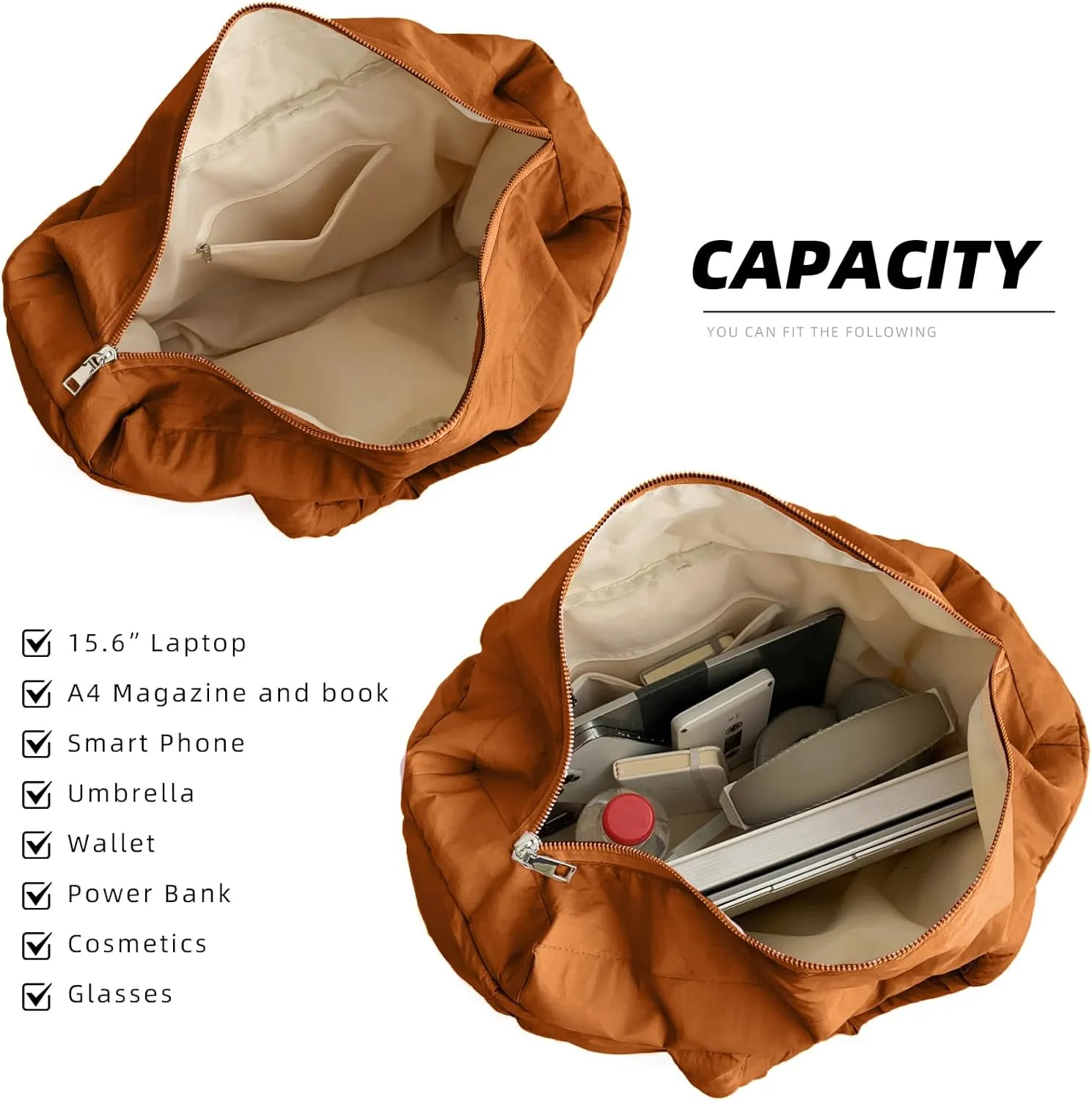 Quilted Puffer Tote Bag for Women Soft Puffy Handbags Purse Soft Lightweight Shoulder Bag