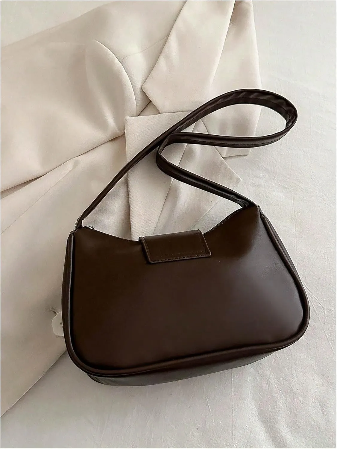 QWINEE Women's Bow Purse Y2k Shoulder Bag Coquette PU Leather Shoulder Bag Small Handbag Purses
