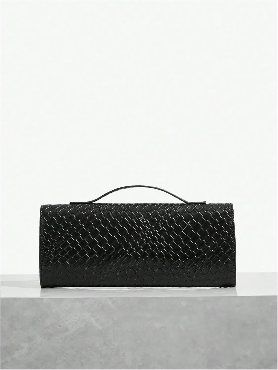 QWINEE Women's Crocodile Embossed Handbag Vintage Elegant Satchel Handbag PU Leather Evening Clutch Purses