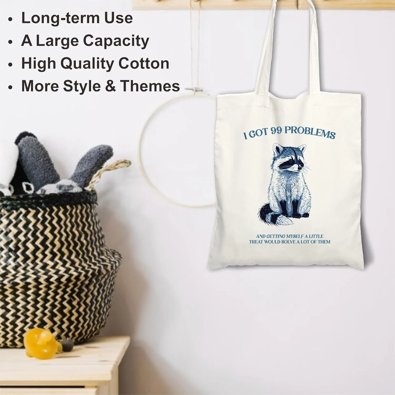 Rainbow & Sunshine Inspiring Cotton Tote Bags For Shopping,