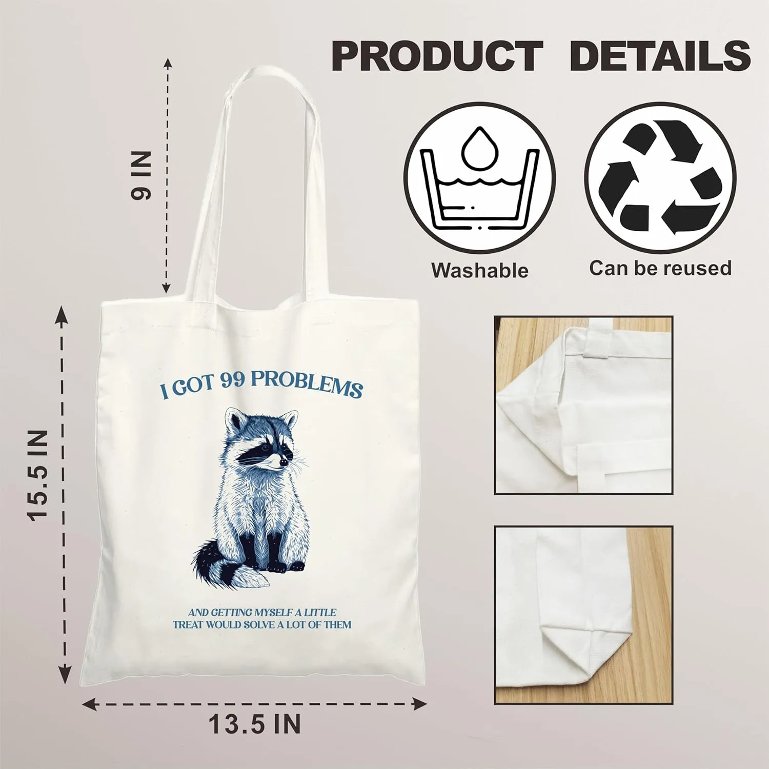 Rainbow & Sunshine Inspiring Cotton Tote Bags For Shopping,