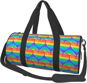 Rainbow Gay Pride Sports Gym Duffel Bag For Men Women Weekender Travel Workout Training Handbag