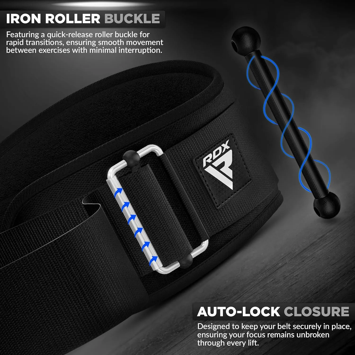 RDX Weight Lifting Belt AUTO LOCK, 6.5” Padded Back Support, Men Women Gym Fitness Strength Training, Bodybuilding Powerlifting Weightlifting Workout, Deadlift Squat, Pro Exercise Equipment