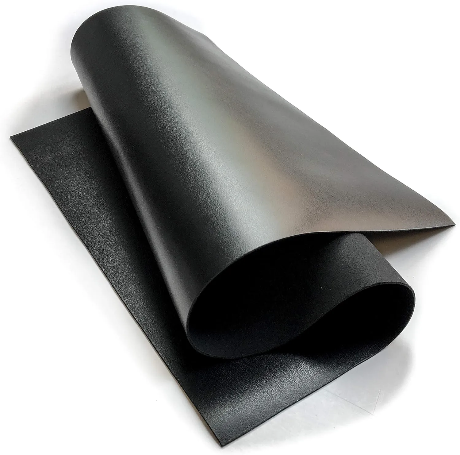 Real Genuine Black Calf Hide Leather: Thick Leather Cow Hide Black Leather Sheets for Crafting (Black, 18x24In/ 45x60cm)