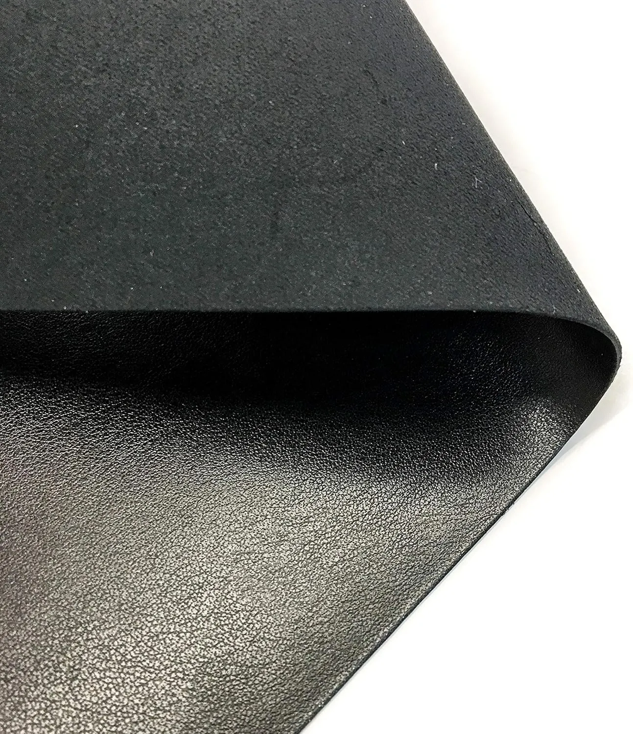 Real Genuine Black Calf Hide Leather: Thick Leather Cow Hide Black Leather Sheets for Crafting (Black, 18x24In/ 45x60cm)