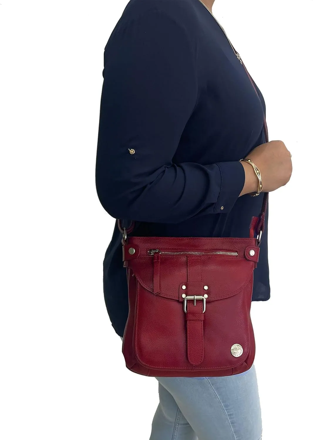 Real Leather Soft Small Womens Crossbody Handbags & Purses - Premium Sling Crossover Shoulder Bag