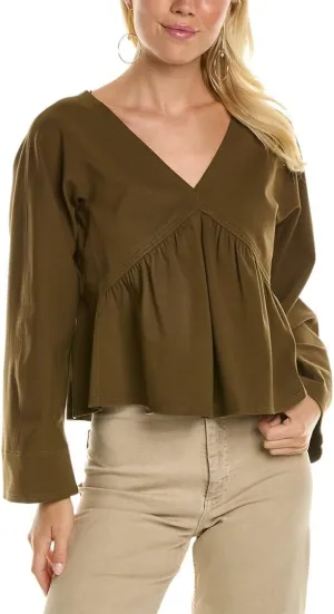 Rebecca Taylor Womens Trapeze Top, Xs, Green