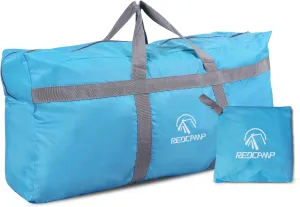 REDCAMP 96L Foldable Duffle Bag for Travel, Waterproof and Lightweight Travel Luggage Duffel Bag for Sports, Gym, Vacation, Blue
