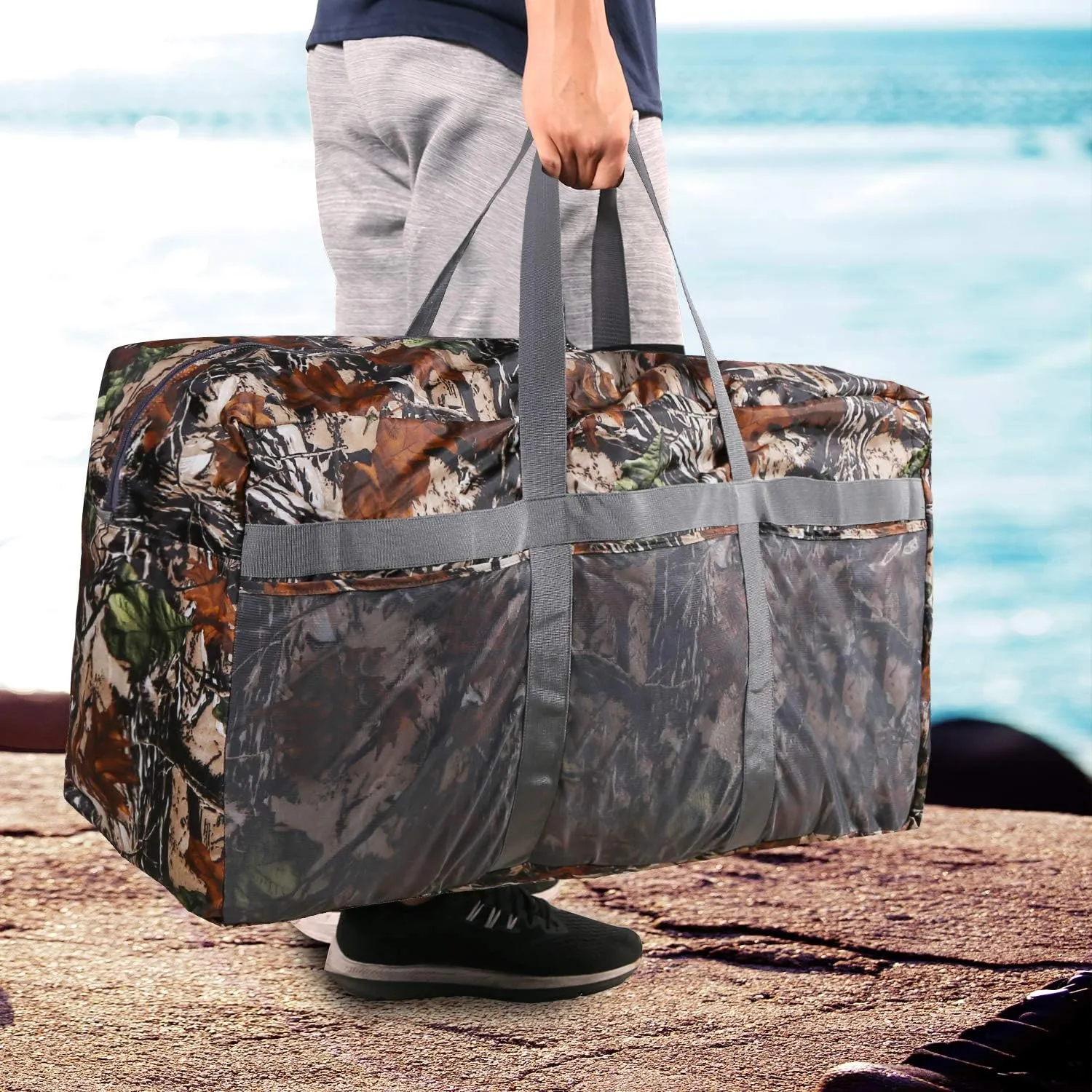 REDCAMP Foldable Travel Bag, Large Sports Bag, 75L/96L/100L, Lightweight Waterproof Tote Bag