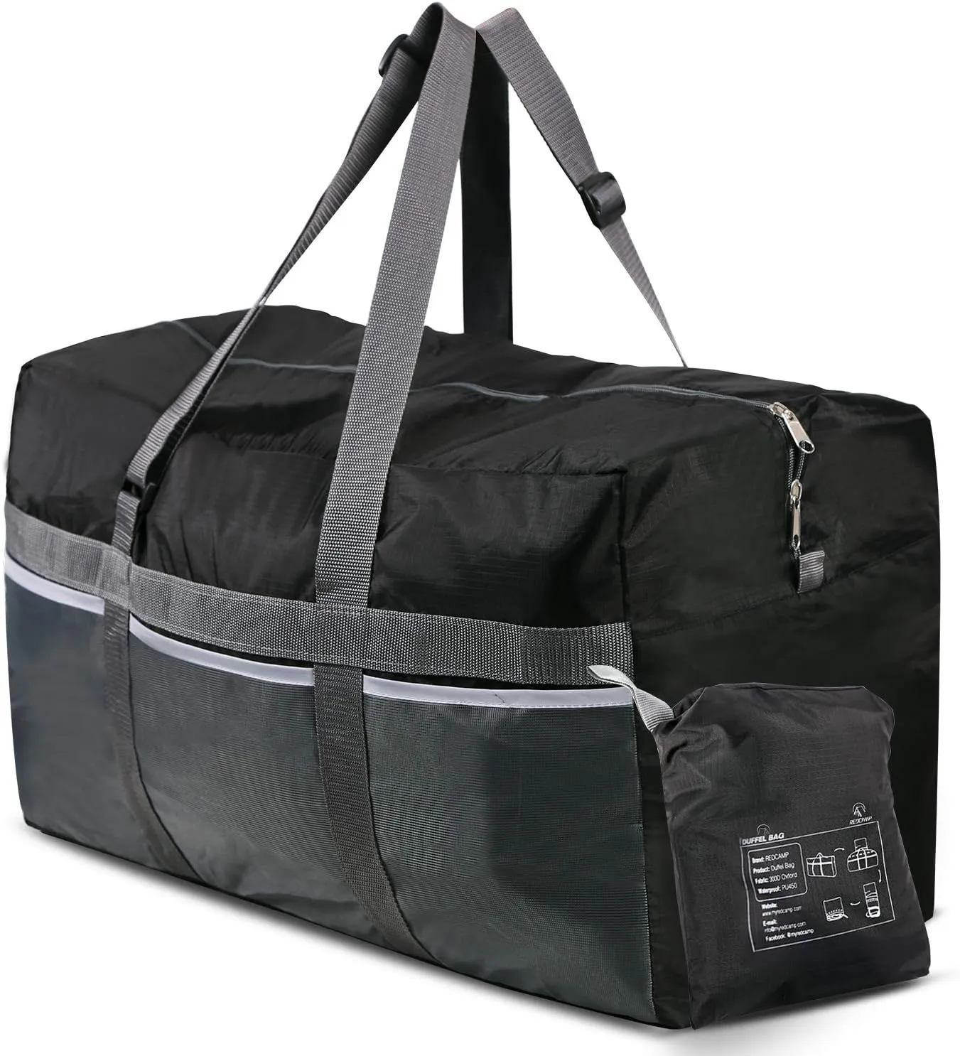 REDCAMP Foldable Travel Bag, Large Sports Bag, 75L/96L/100L, Lightweight Waterproof Tote Bag