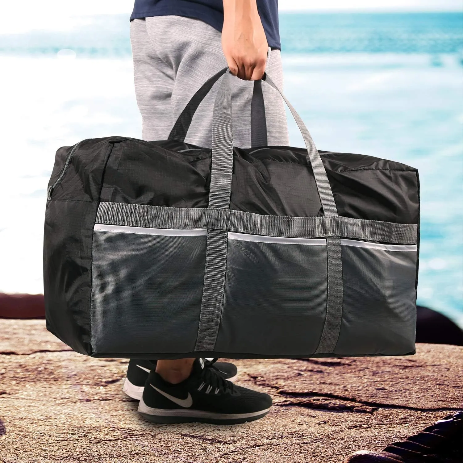 REDCAMP Foldable Travel Bag, Large Sports Bag, 75L/96L/100L, Lightweight Waterproof Tote Bag