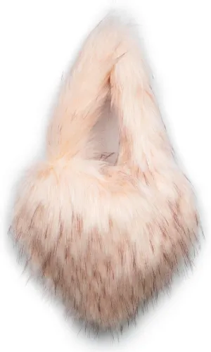 Rejolly Heart Shaped Furry Purse for Women Large Soft Shoulder Bag Fluffy Faux Fur Trendy Y2K Girls Handbag