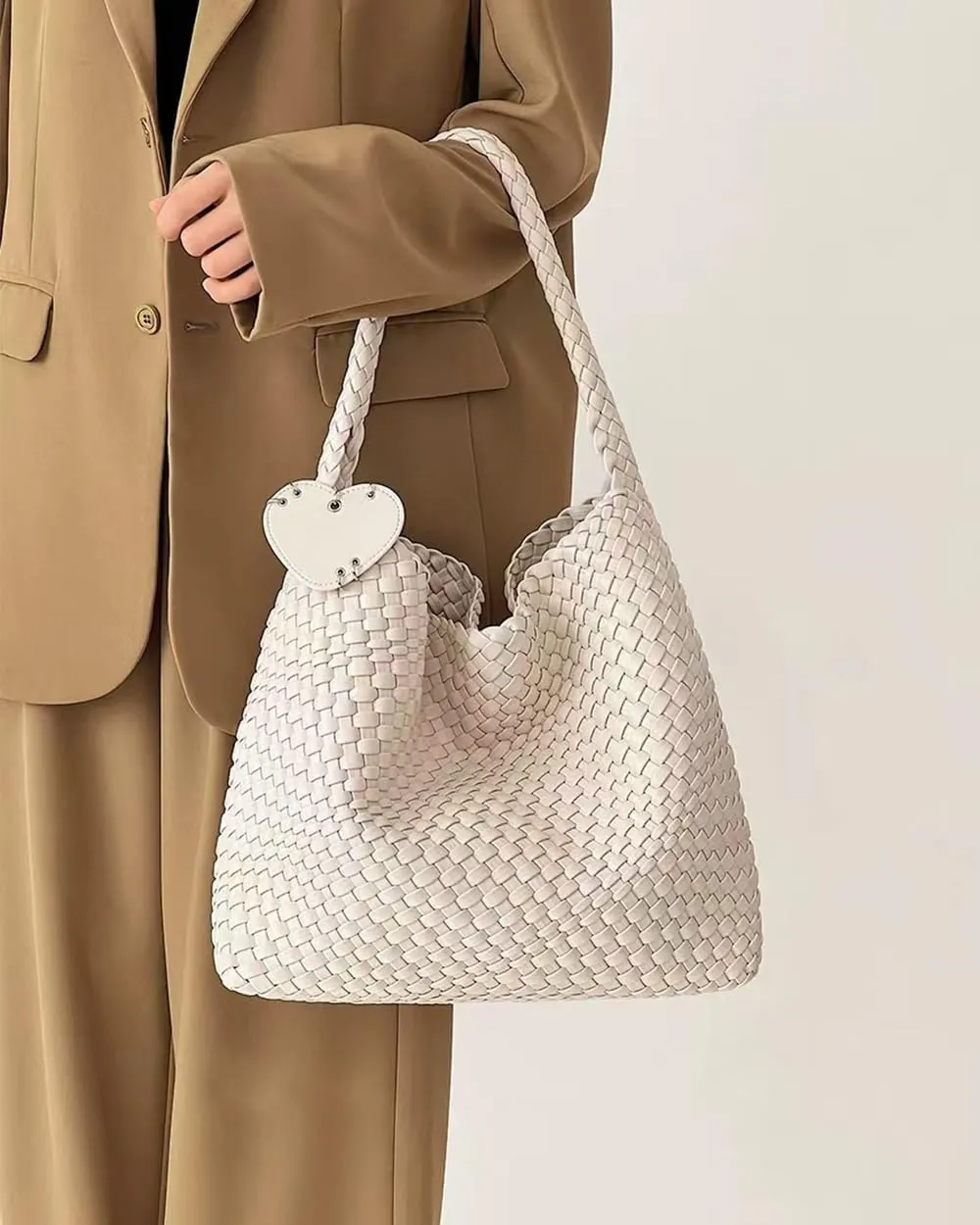 Rejolly Tote Bag for Women Buckle Belt Leather Handbag Top Handle Trendy Shoulder Purse