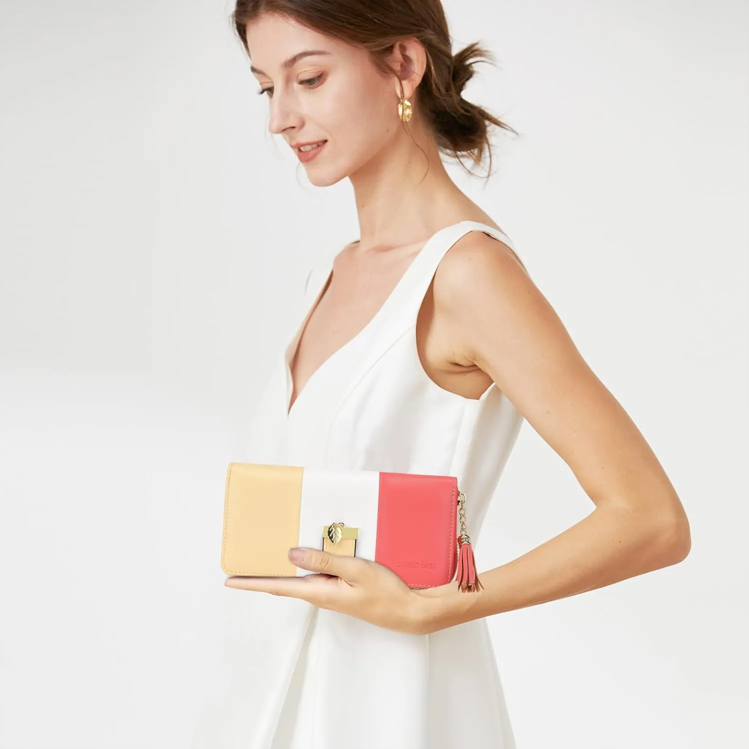 RFID Blocking Wallets Clutch Wallets for Women with Multiple Card Holder, Coin Pocket and Cellphone Compartment, Cinnabar Red